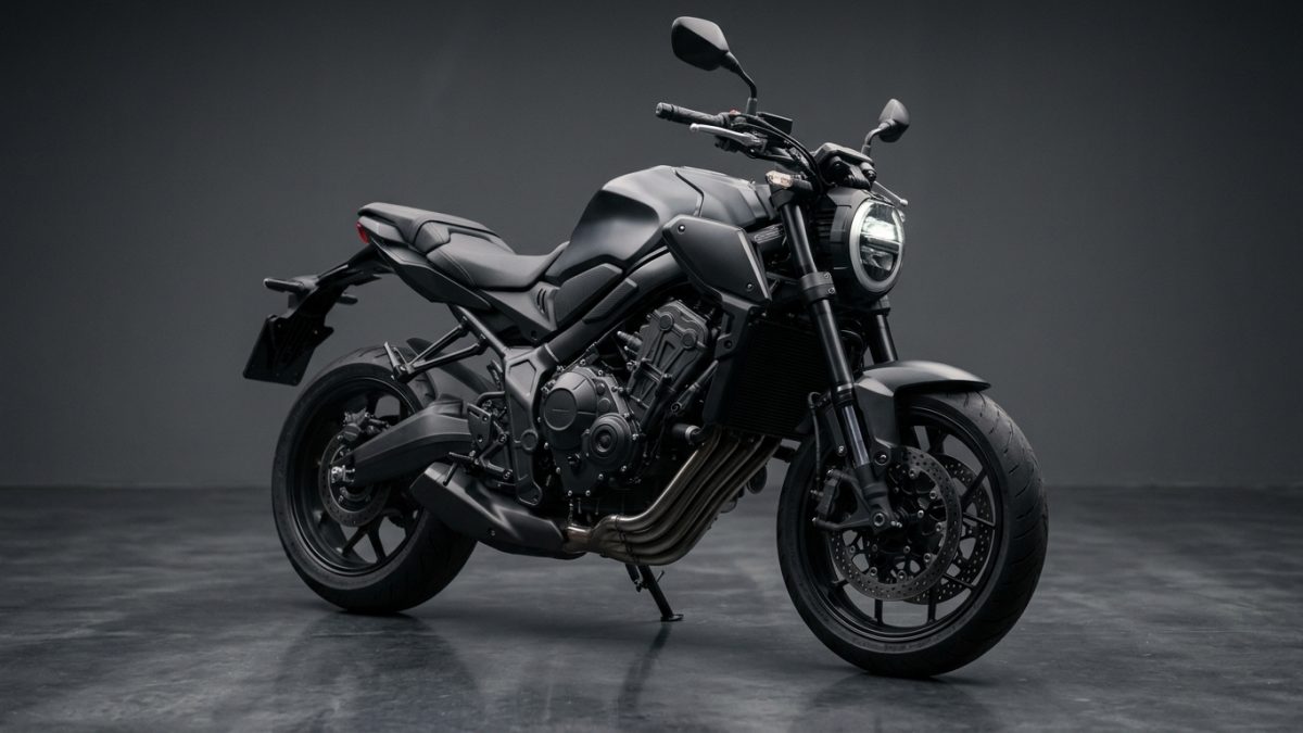 Front angle view of a sleek modern two wheeler on a clean polished surface illustrating bike price in India