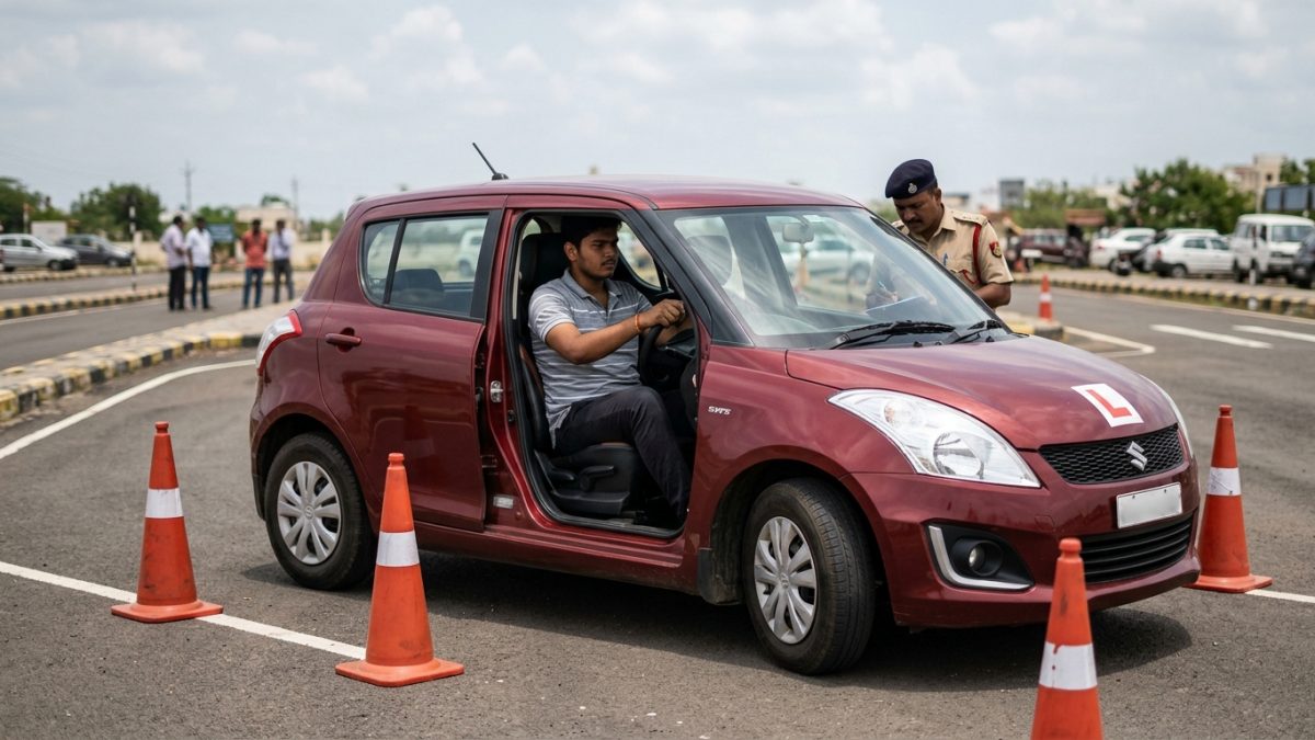 Sarathi Parivahan portal interface for checking driving licence application status online