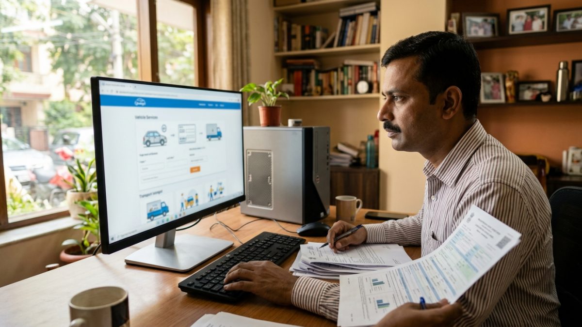 Step-by-step duplicate RC online application on Parivahan vehicle services portal
