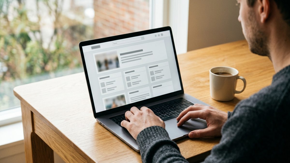 Person typing vehicle registration details on a laptop keyboard to book a challan token