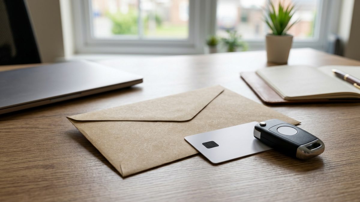 Speed post envelope containing smart card registration certificate for tracking rc delivery status
