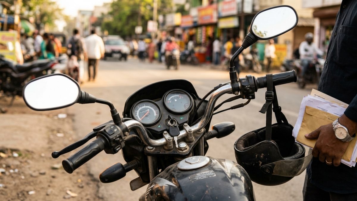 Table of third party bike insurance rates displayed beside a modern motorcycle