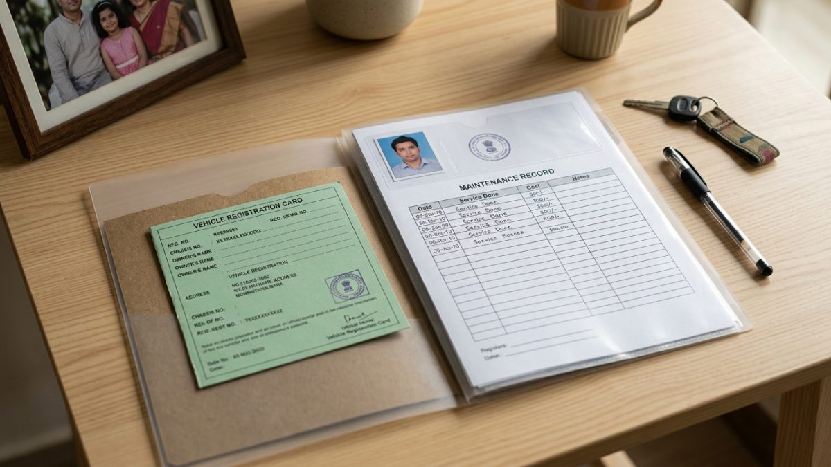 Searching for lost two wheeler insurance documents with registration certificate