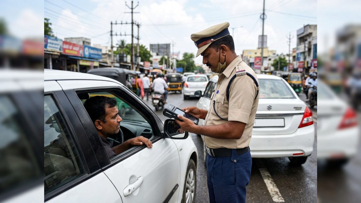 Smartphone screen showing digital payment confirmation for a virtual court traffic fine