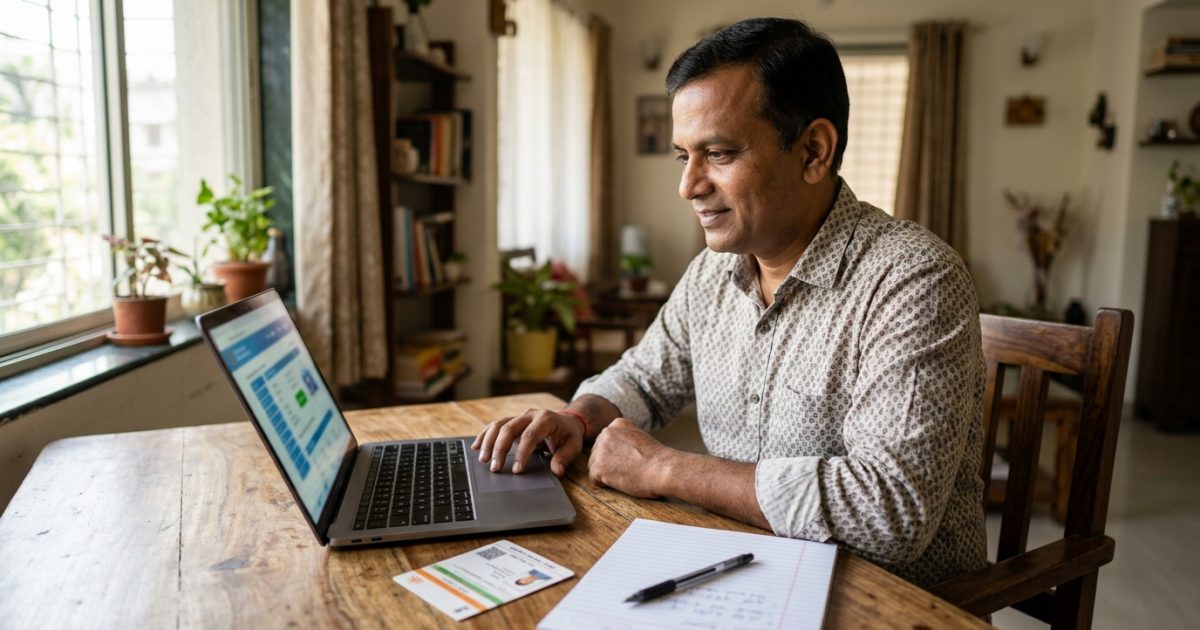 Faceless RTO services application being completed online via Aadhaar authentication