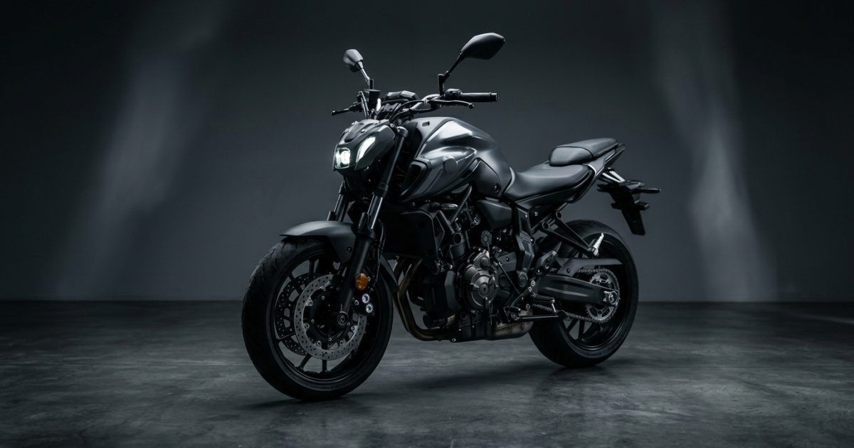 Latest bike in India showcased in a modern studio setup