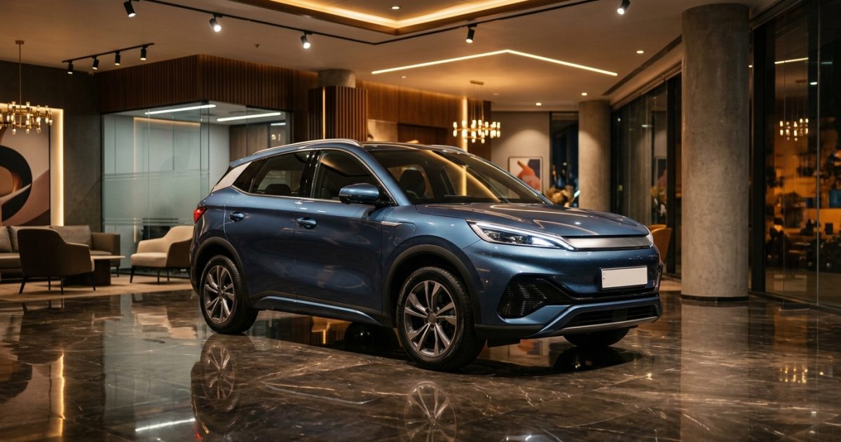 New car launch in India showcased inside a modern showroom during festive season