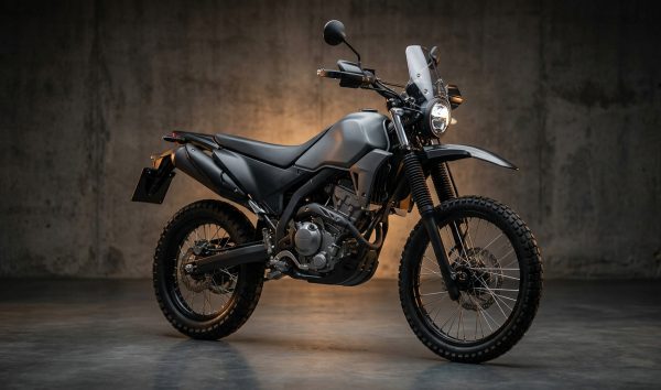 Dual sport motorcycle studio shot representing the new bike launch of Honda XR300L