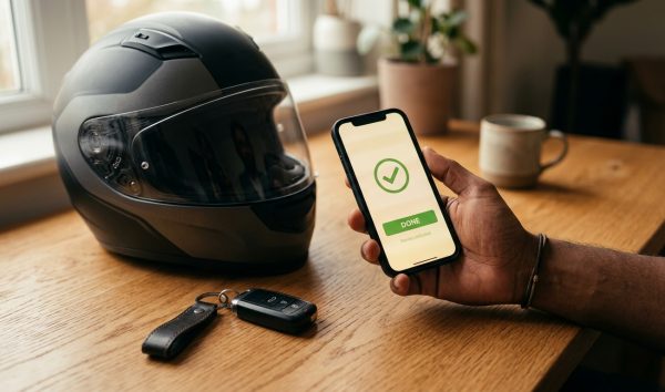 Smartphone displaying a digital receipt for traffic challan payment failed resolution