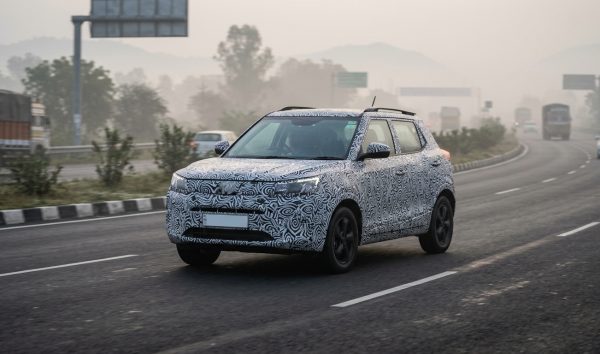 Heavily camouflaged test mule of upcoming cars in India testing on a highway